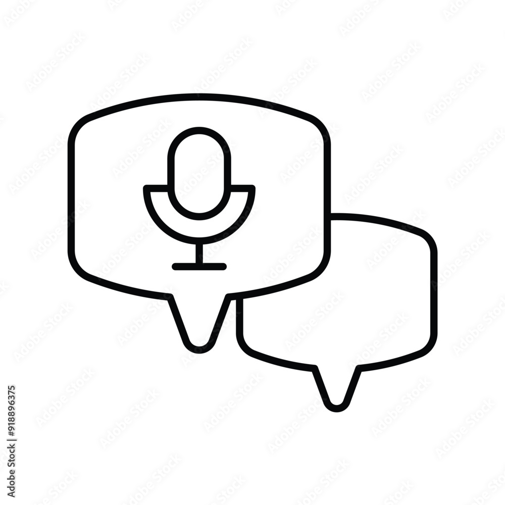 audio line icon with white background vector stock illustration audio line icon with white background vector stock illustration