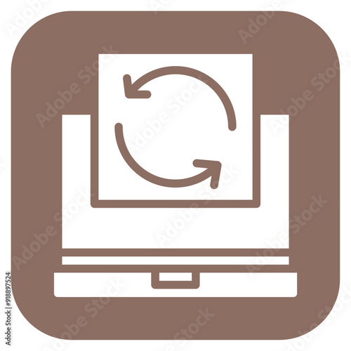 Restart icon vector image. Can be used for 3d Printing.