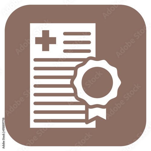 Medical Certificate icon vector image. Can be used for Plastic and Cosmetic Surgery.