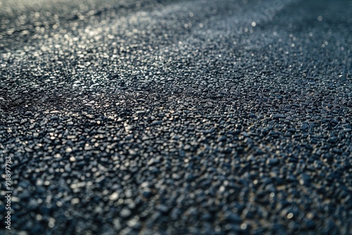 Smooth new asphalt road from a bird s eye view in an urban setting