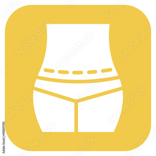 Tummy Tuck icon vector image. Can be used for Plastic and Cosmetic Surgery.