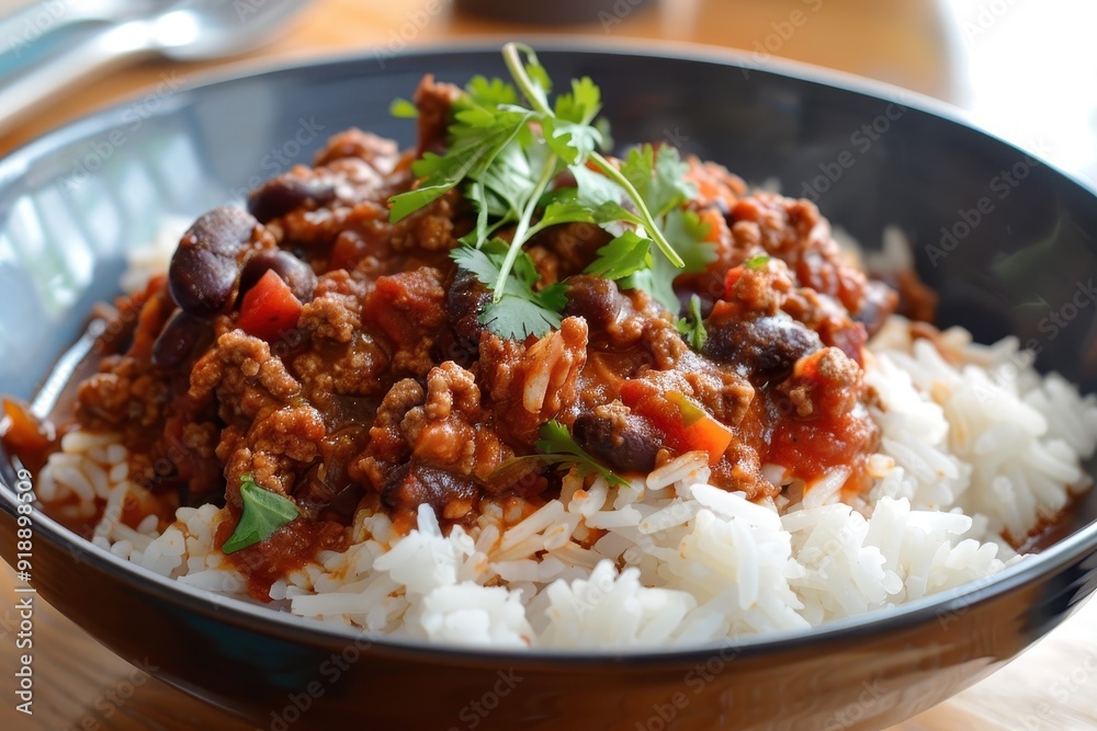 spicy meat stew with rice spicy meat stew with rice