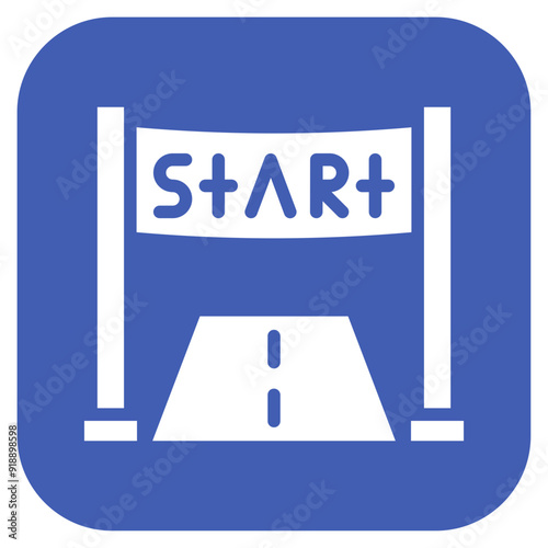 Starting Line icon vector image. Can be used for Marathon.