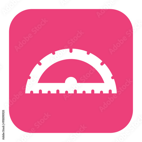 Protractor icon vector image. Can be used for Engineer in Mechanics.
