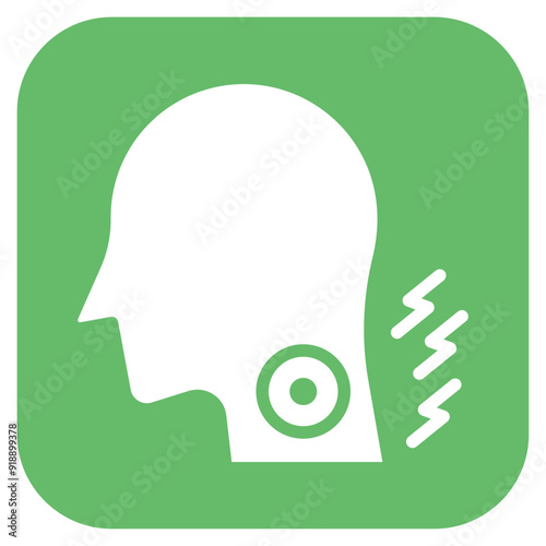 Crick in the Neck icon vector image. Can be used for Body Ache.
