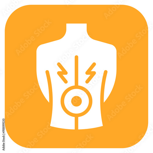 Spinal Pain icon vector image. Can be used for Body Ache.