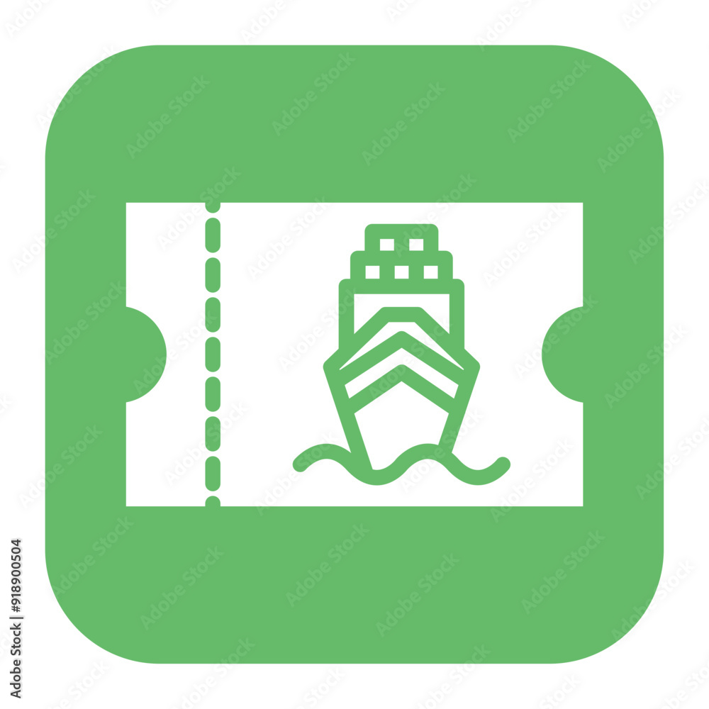 Cruise Ticket icon vector image. Can be used for Cruiser. Cruise Ticket icon vector image. Can be used for Cruiser.