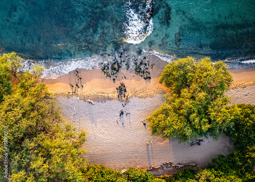 Aerial View of Beach 69 at Sunset photo