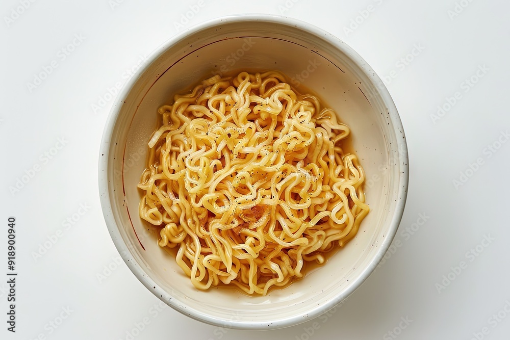 Delicious Bowl of Fettuccine Pasta Displayed on a White Background, Capturing Its Rich and Appetizing Appearance Delicious Bowl of Fettuccine Pasta Displayed on a White Background, Capturing Its Rich and Appetizing Appearance