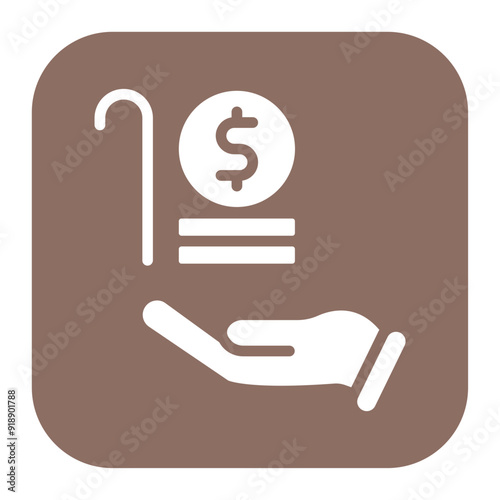 Retirement Fund icon vector image. Can be used for Retirement.