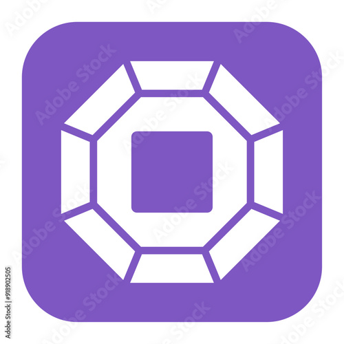 Gem icon vector image. Can be used for Mining And Crafting.