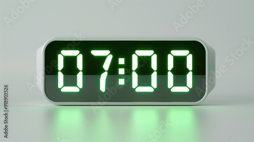 Digital Alarm Clock Displaying 07:00