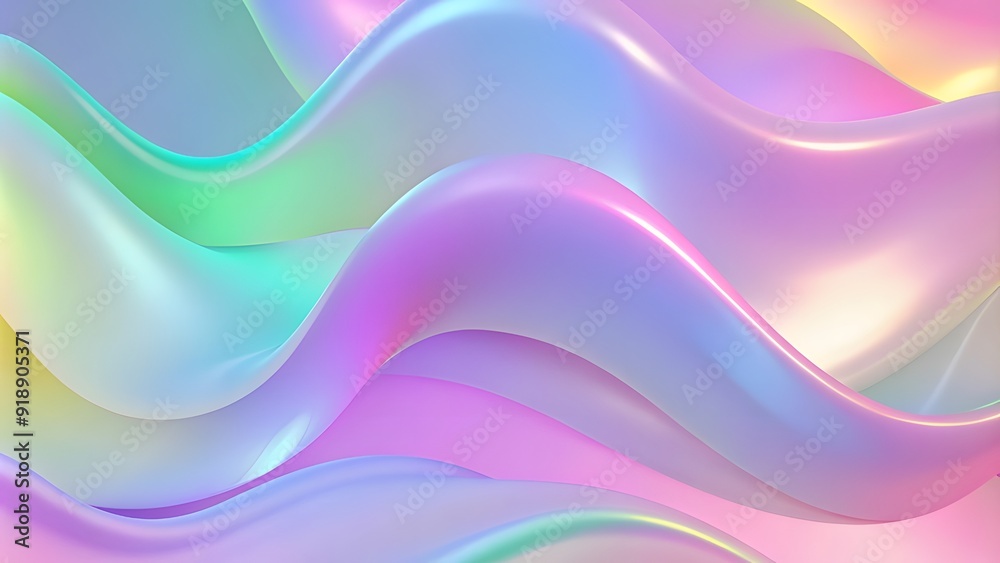 Holographic liquid background. Holograph blue, yellow, pink colors texture with foil effect. Hyalographic iridescent backdrop. Pearlescent gradient for design prints. 3d soft Metallic texture Holographic liquid background. Holograph blue, yellow, pink colors texture with foil effect. Hyalographic iridescent backdrop. Pearlescent gradient for design prints. 3d soft Metallic texture