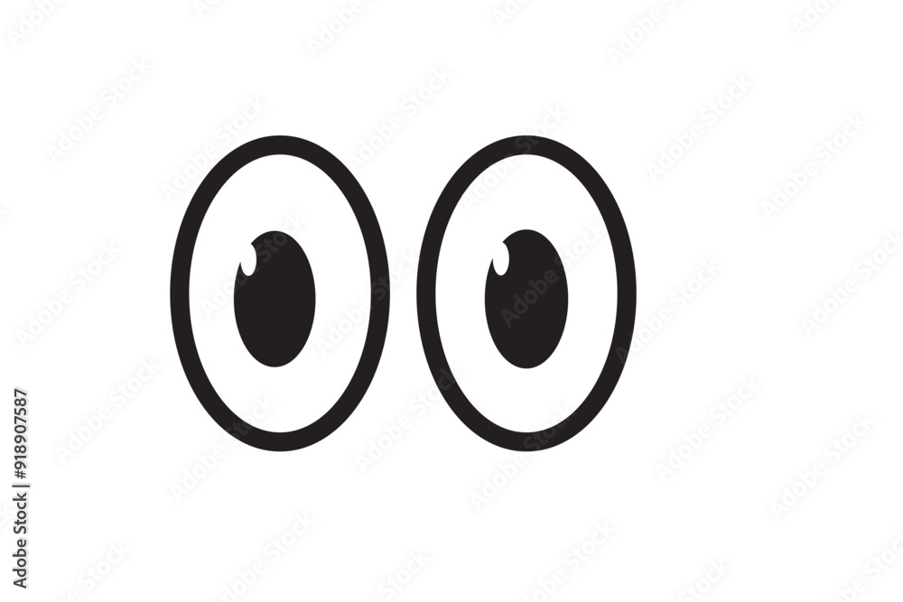 Smile eyes look into the frame. Emoji. A sticker for a chat message. Isolated vector illustration on white background. Smile eyes look into the frame. Emoji. A sticker for a chat message. Isolated vector illustration on white background.