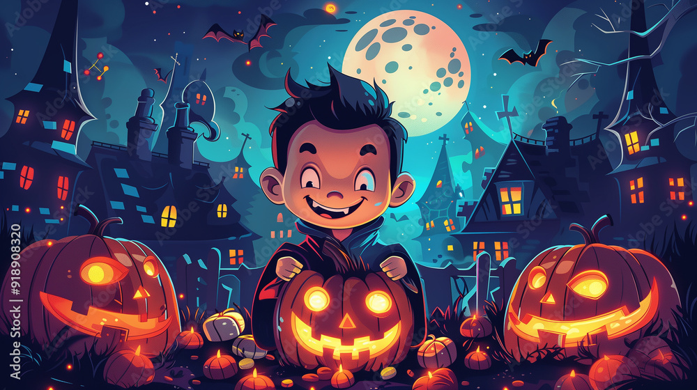 Childlike little dracula for halloween Childlike little dracula for halloween