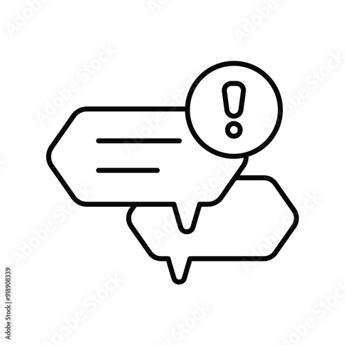 failed line icon with white background vector stock illustration