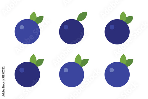 Bilberry color art illustration with vibrant and natural elements