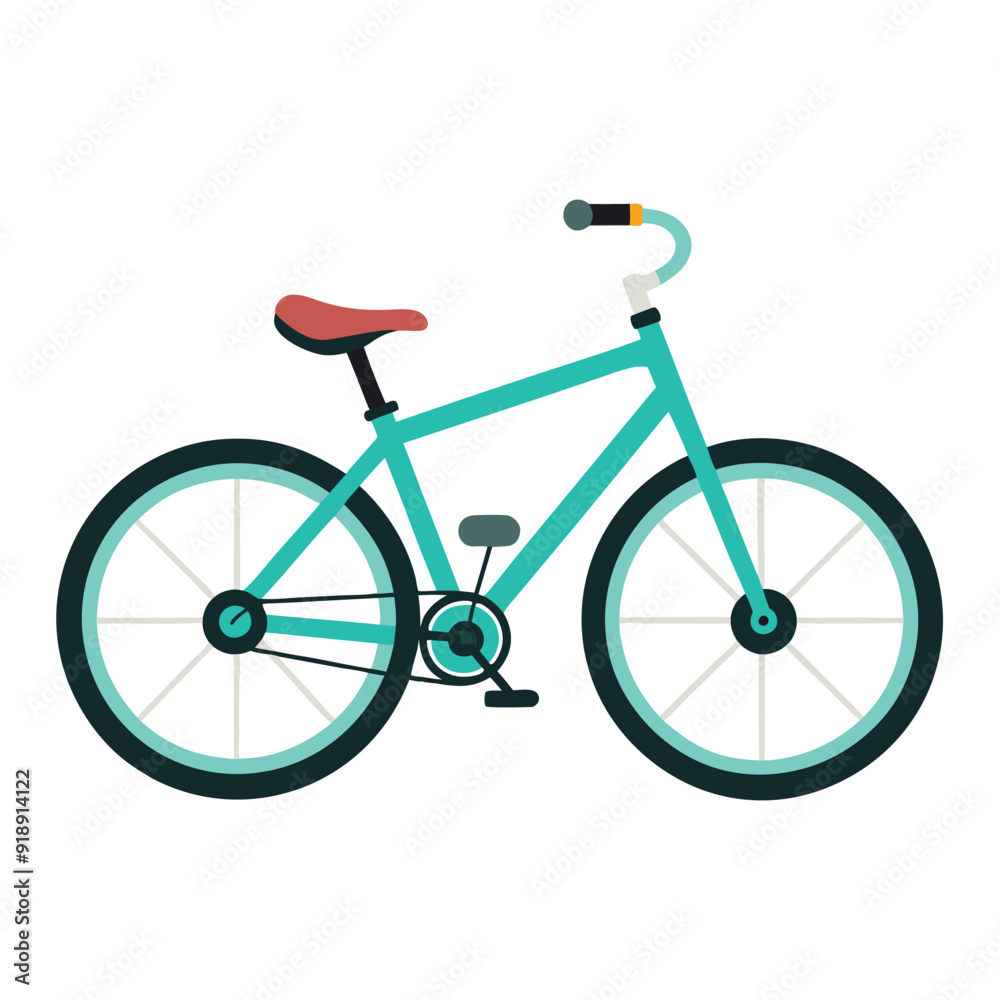 bicycle isolated on white background