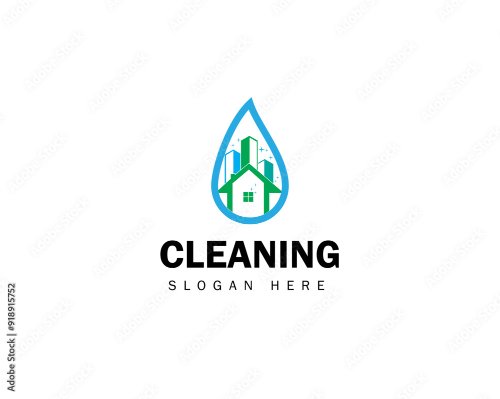 house residential commercial cleaning logo design vector icon symbol template house residential commercial cleaning logo design vector icon symbol template