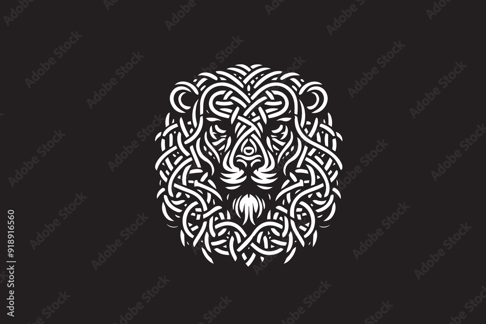 Celtic Lion Face Design Celtic Lion Face Design