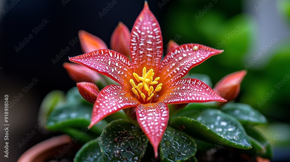 Close-up of Stapelia gigantea, starfish flower succulent Close-up of Stapelia gigantea, starfish flower succulent