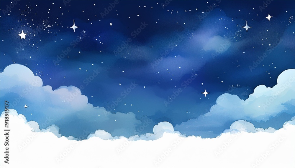 sky at night clean in watercolor effect with space sky at night clean in watercolor effect with space