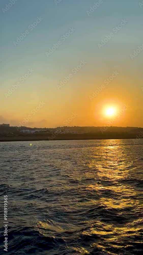 Sunset in sea of Cyprus, Ayia Napa