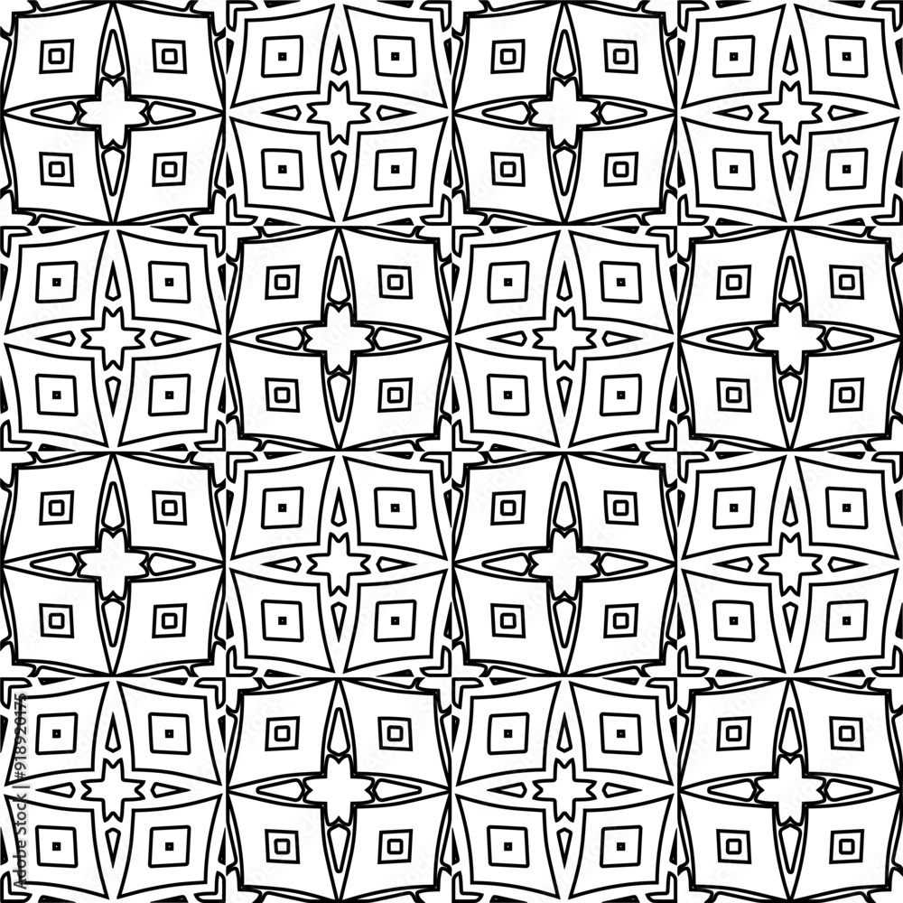 Vector pattern with symmetrical elements . Modern stylish abstract texture. Repeating geometric tiles from striped elements.Black and white pattern. Vector pattern with symmetrical elements . Modern stylish abstract texture. Repeating geometric tiles from striped elements.Black and white pattern.