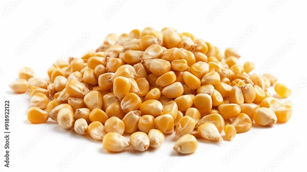 pile of dry corn seed isolated on white background pile of dry corn seed isolated on white background