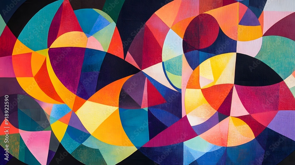 95. Geometric abstraction with vibrant color transitions and intricate patterns 95. Geometric abstraction with vibrant color transitions and intricate patterns