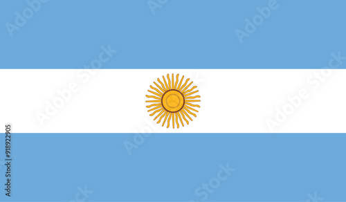 Illustration of Argentina national flag