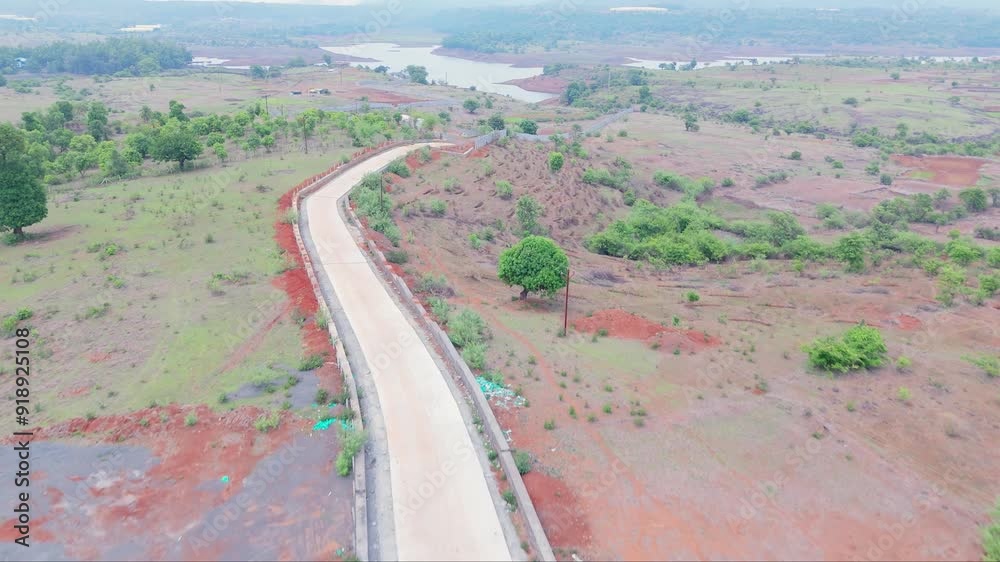 Newly Constructed Street Towards River
