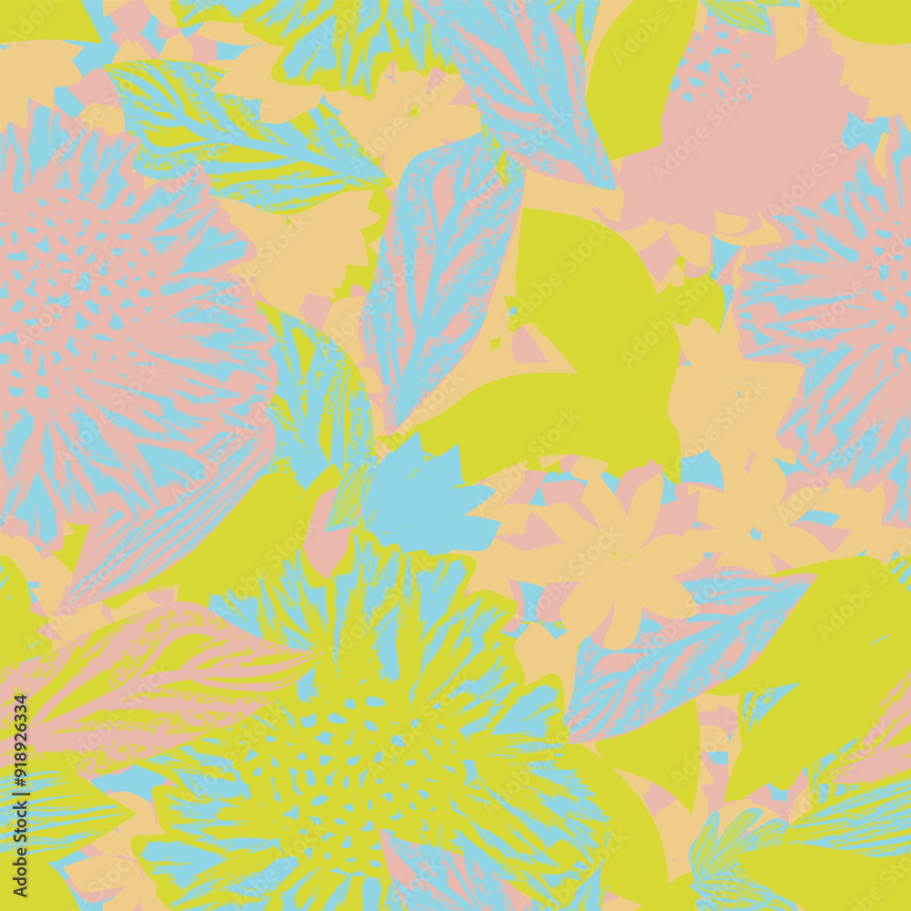 Pastel Abstract Floral Seamless Pattern Design Pastel Abstract Floral Seamless Pattern Design