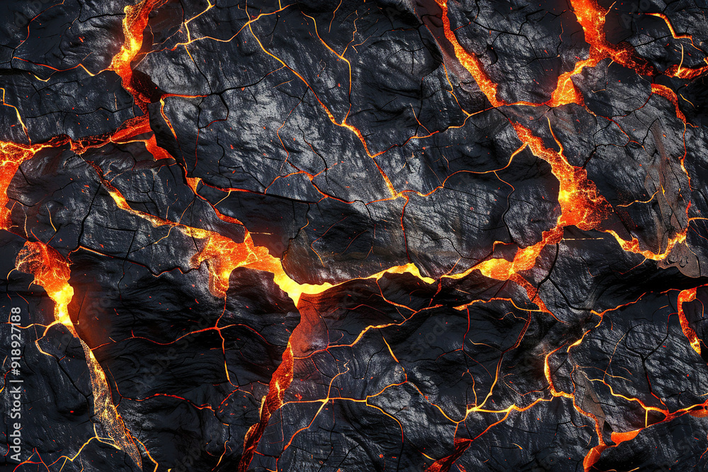Generative ai on theme of erupting volcano with cascading hot lava surrounded thick white smoke Generative ai on theme of erupting volcano with cascading hot lava surrounded thick white smoke