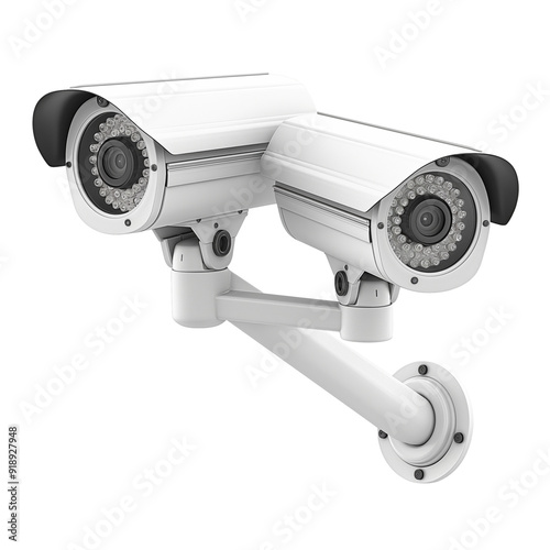 security camera cctv isolated on white