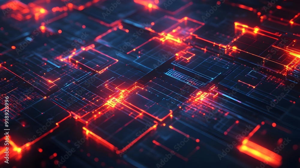 93. Abstract geomatics background with intersecting shapes and glowing details 93. Abstract geomatics background with intersecting shapes and glowing details