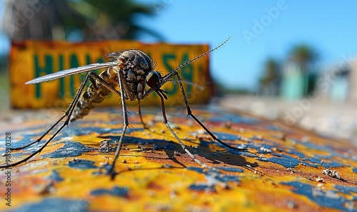 anti mosquito sign. photo