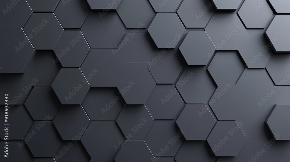 3D embossed hexagon design, monochromatic gradient from light gray to black, soft shadows adding depth, abstract and modern 3D embossed hexagon design, monochromatic gradient from light gray to black, soft shadows adding depth, abstract and modern