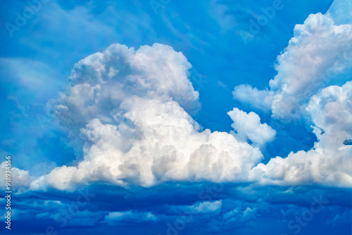 Sky with damatic cloud caught by rising air currents. photo