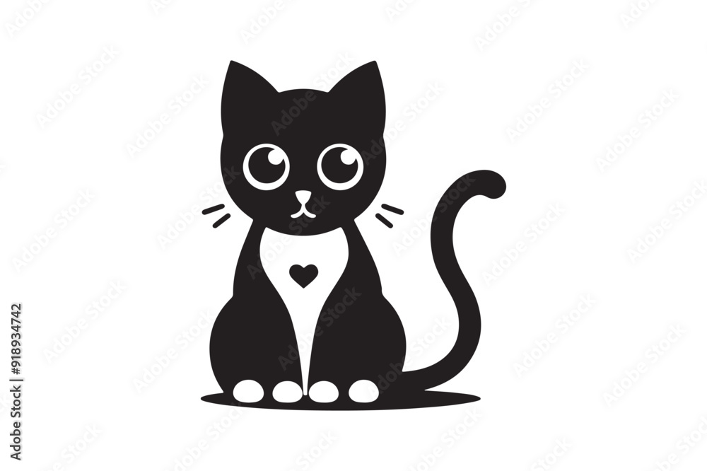 Cat silhouette vector Art & Illustration Cat silhouette vector Art & Illustration