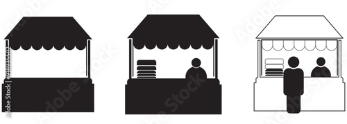 Sales booth icon Vector illustration. Replaceable vector design eps 10