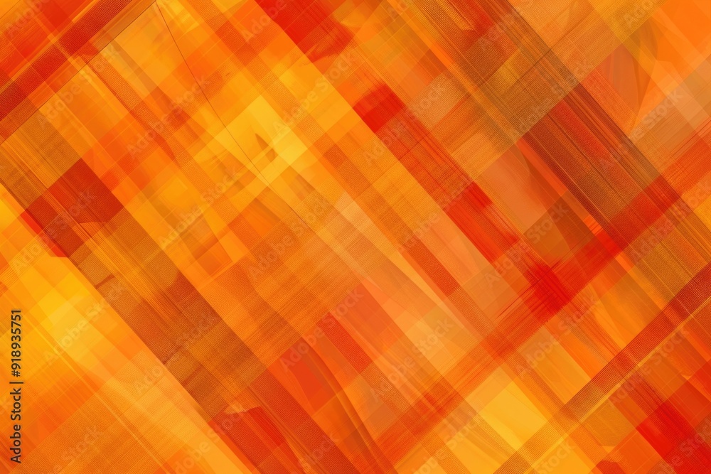 Abstract geometric pattern made up of orange and yellow squares on a flat surface Abstract geometric pattern made up of orange and yellow squares on a flat surface