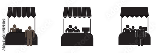 Promo Stand Vector Icon Design eps 10