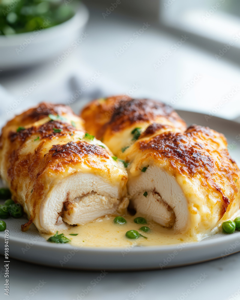 Cordon Bleu Chicken Rolls is made from chicken breast fillet Cordon Bleu Chicken Rolls is made from chicken breast fillet