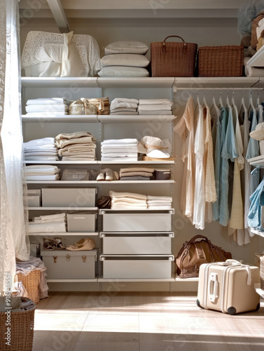 shelves and closet