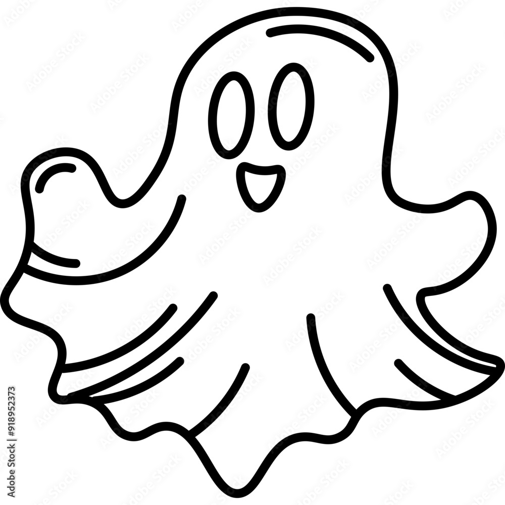 Ghost Doodle Line Ghost Doodle Line