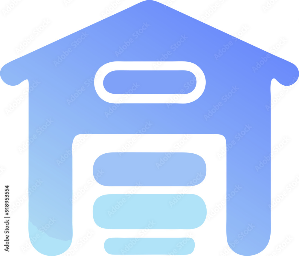 warehouse, icon colored shapes gradient warehouse, icon colored shapes gradient