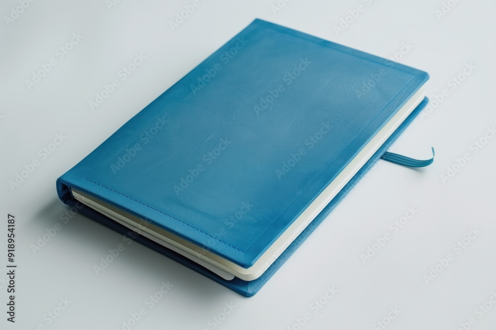 blue notepad on a white background blue notepad on a white background
