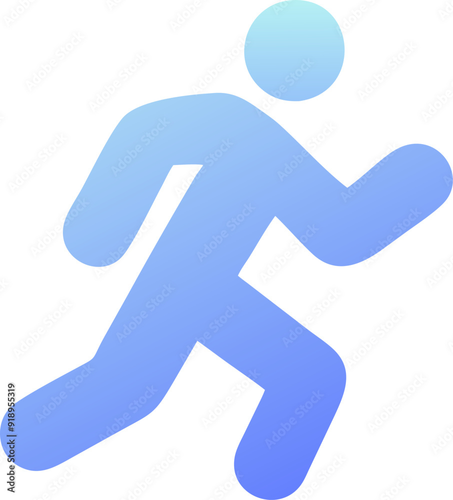 icon of a person doing running, icon colored shapes gradient icon of a person doing running, icon colored shapes gradient