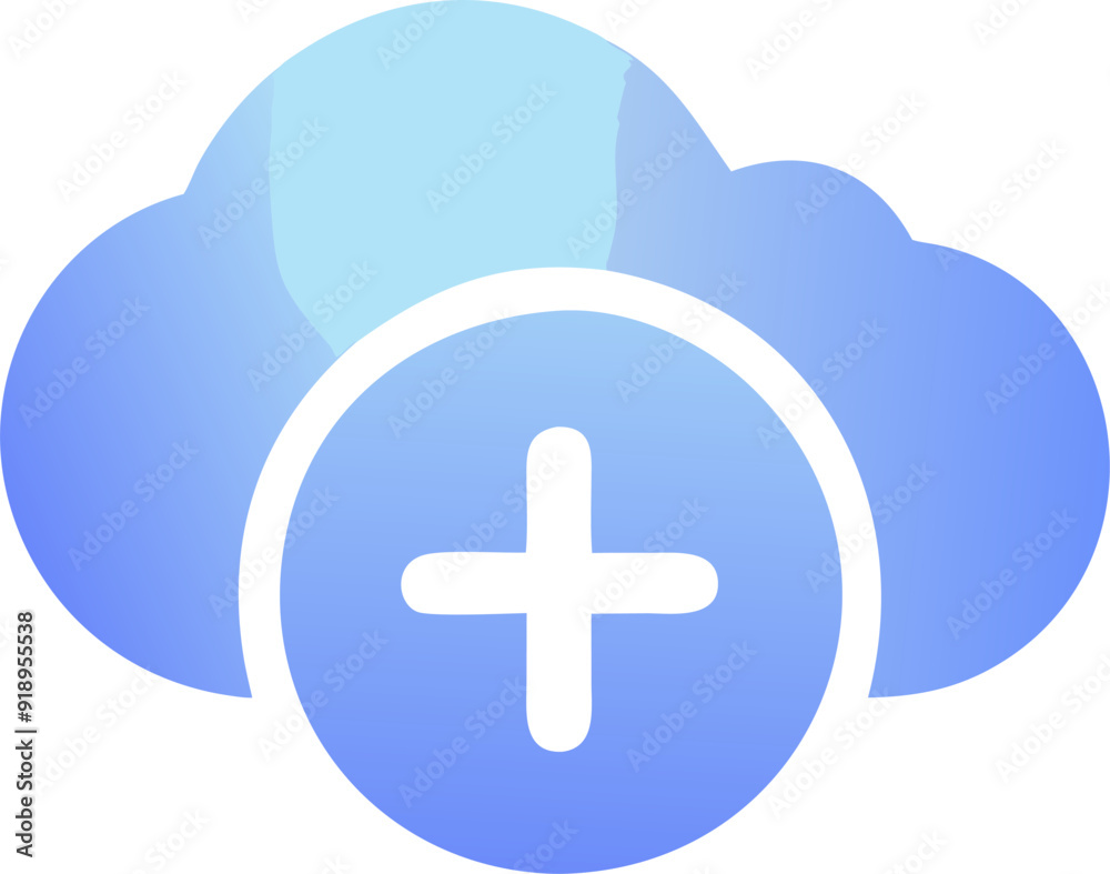cloud icon, icon colored shapes gradient cloud icon, icon colored shapes gradient